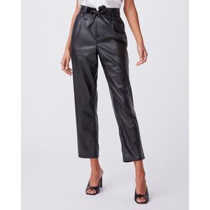 Paige Melila Faux Leather High Paperbag Waist Pant size 2